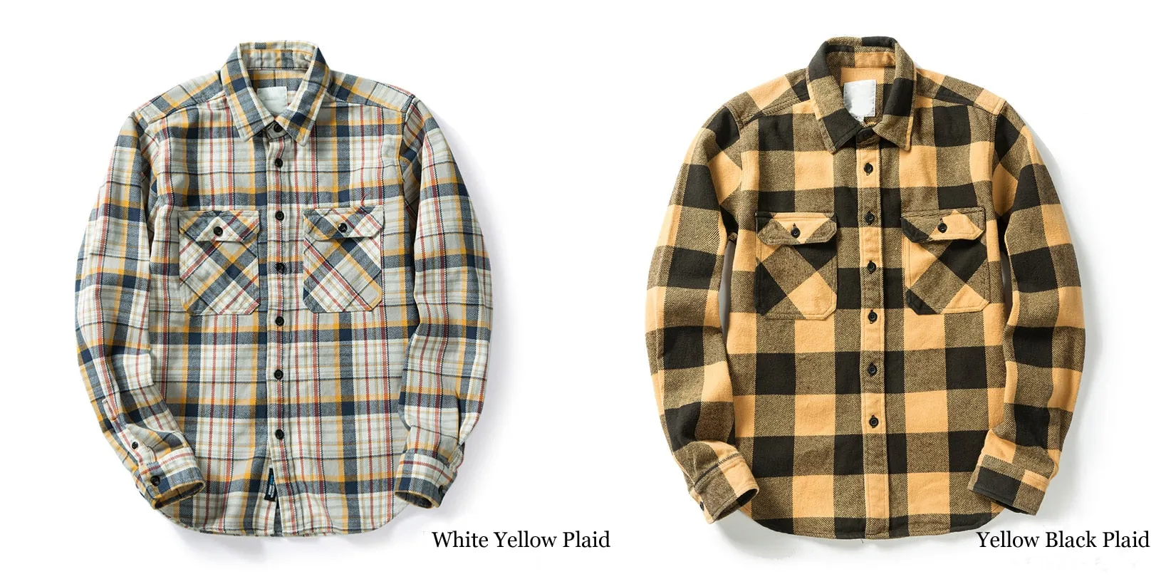 100% Cotton Heavyweight Retro Vintage Spring Autumn Winter Long Sleeve Buffalo Plaid Flannel Shirt Jacket for Men