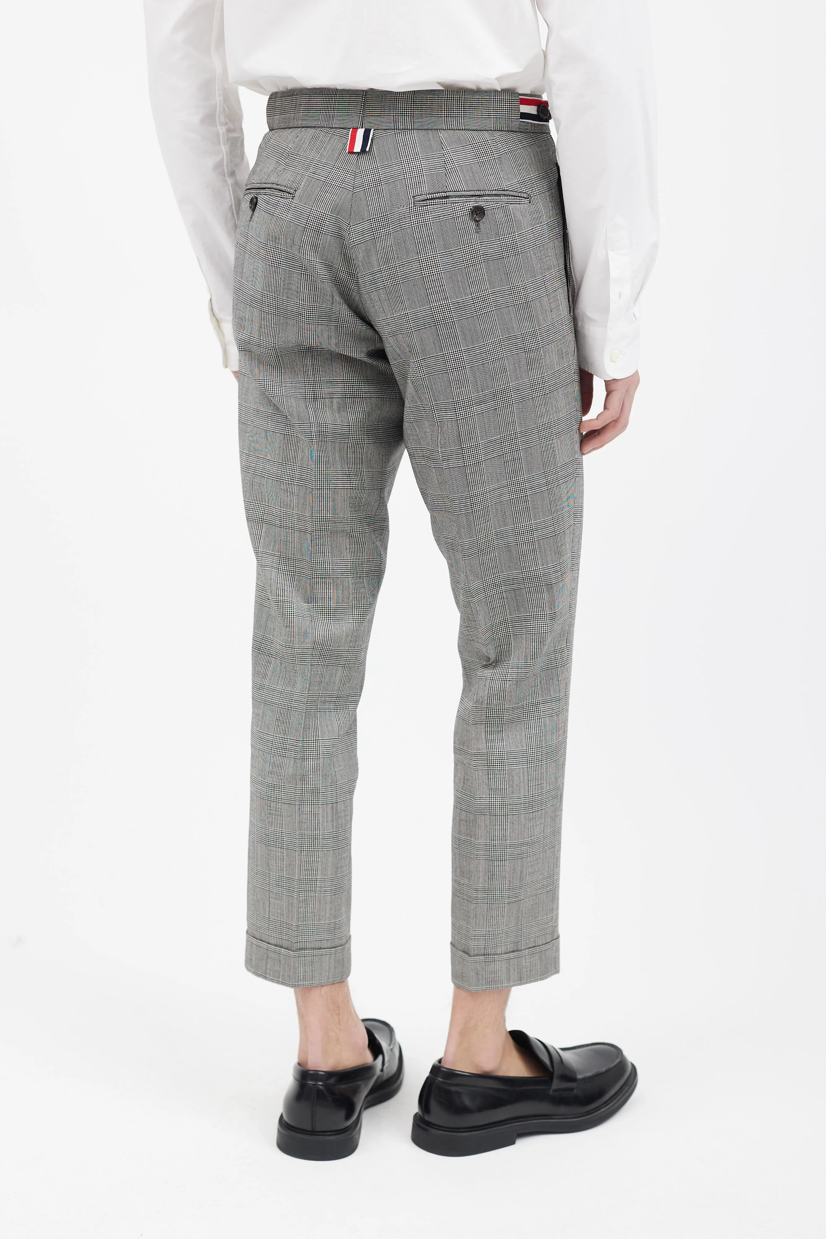 2 Piece Black & White Check Suit Set