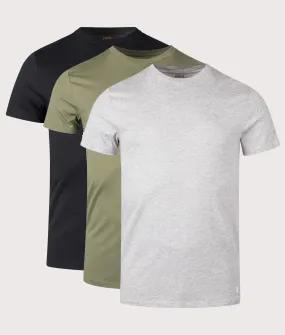 3 Pack Slim Fit Crewneck Loungewear T-Shirts