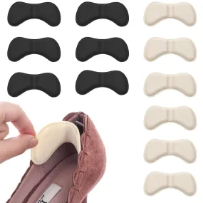 6 Pairs Heel Grips Liner Self Adhesive Shoe Insoles Foot Care Protector Heel Pain Relief Heel Cushion Stickers Foot Protector Pads for Women Men A1GGXT (A) A