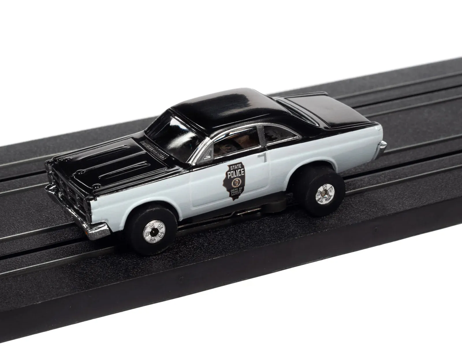 Auto World ThunderJet 1967 Ford Fairlane Police Car white