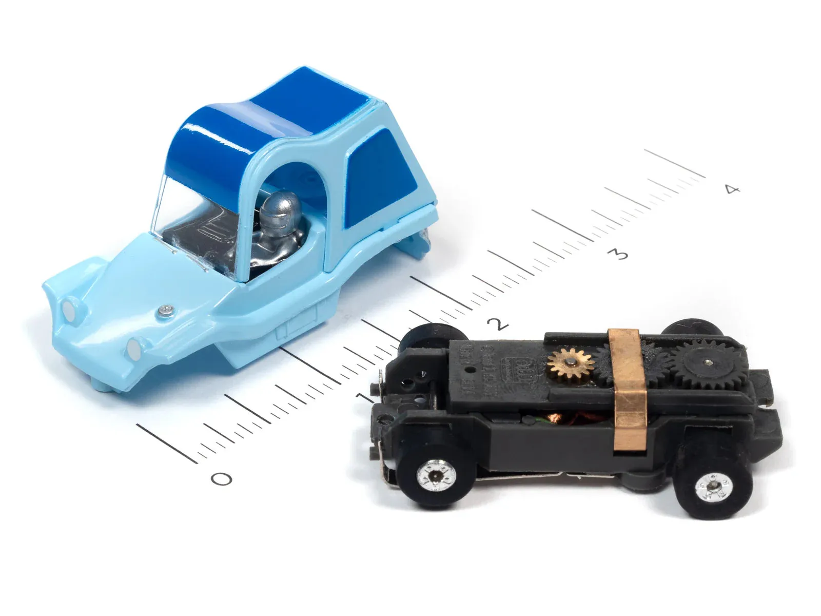 Auto World ThunderJet Sand Van blue
