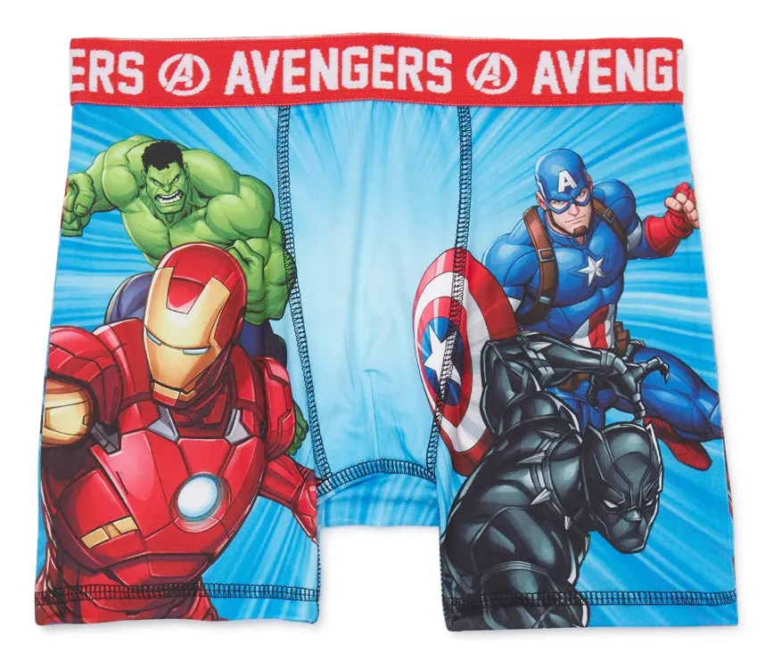 Avengers Boys Boxer Briefs Underwear, 4-Pack