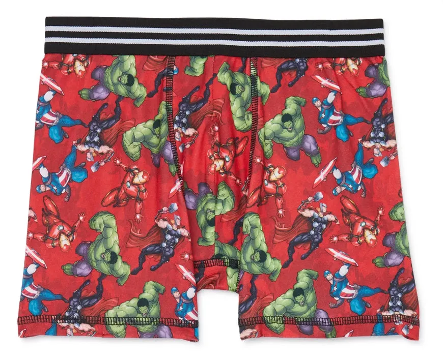 Avengers Boys Boxer Briefs Underwear, 4-Pack