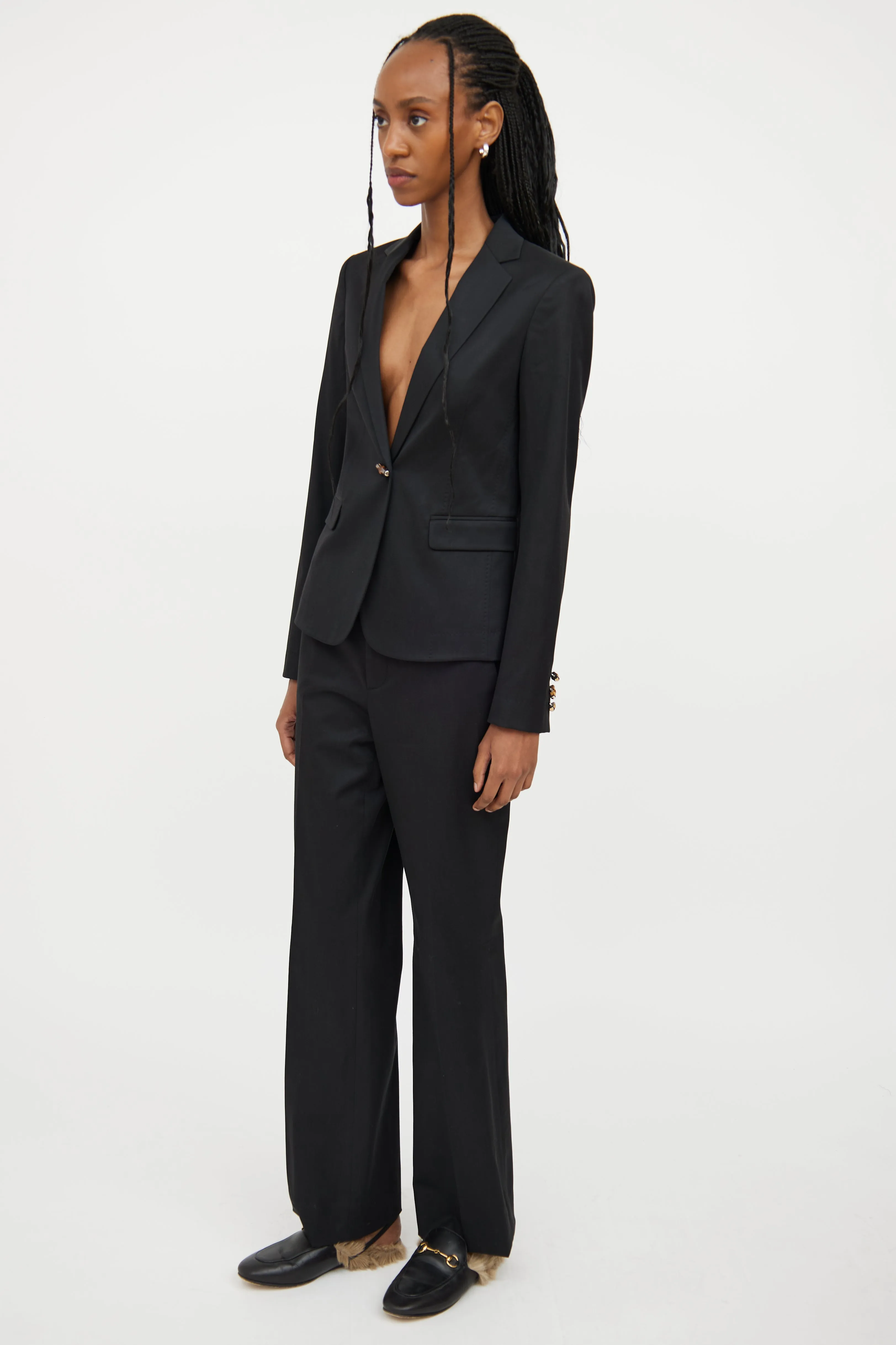 Bamboo Detail Blazer & Pant Set