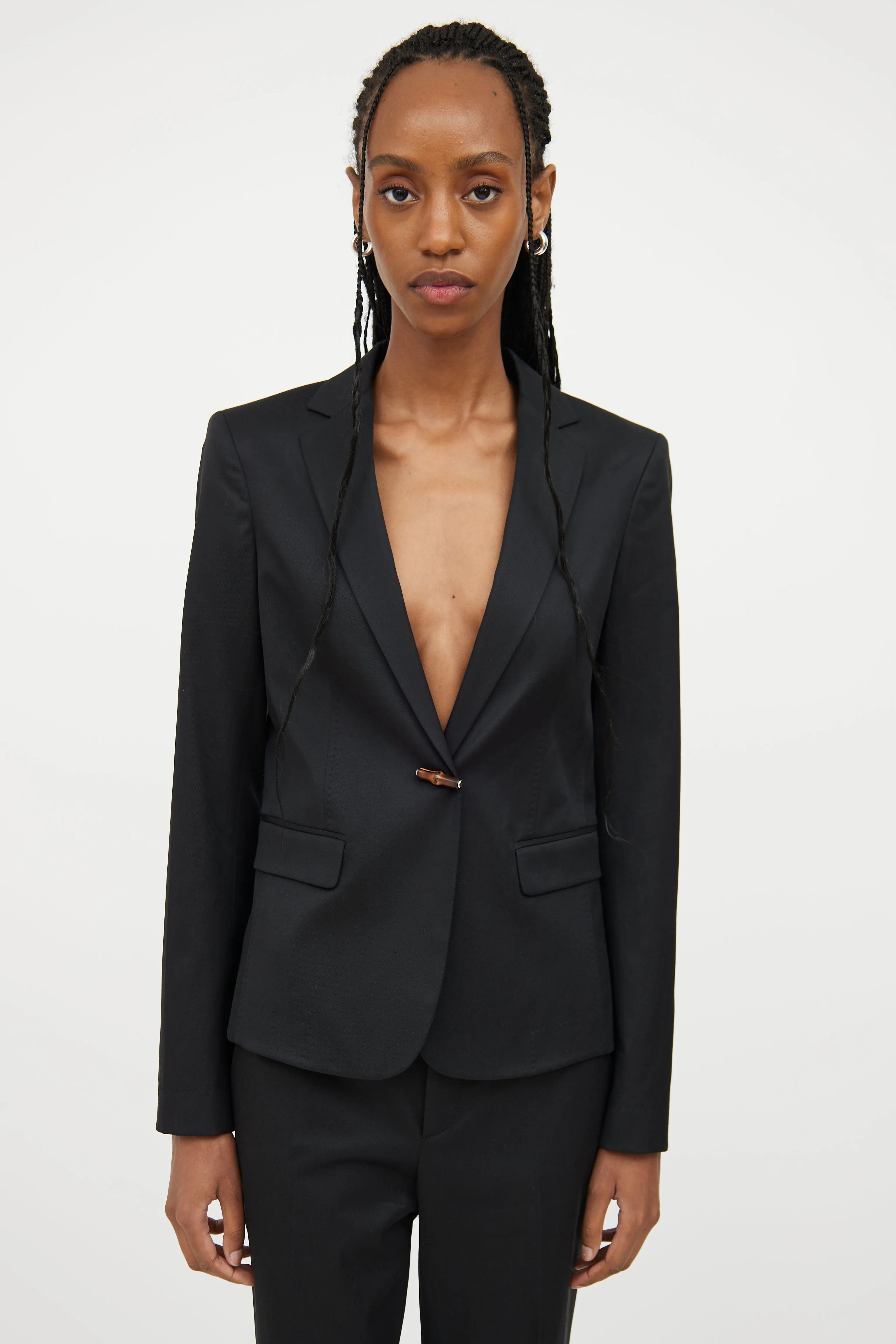 Bamboo Detail Blazer & Pant Set