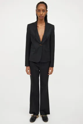 Bamboo Detail Blazer & Pant Set