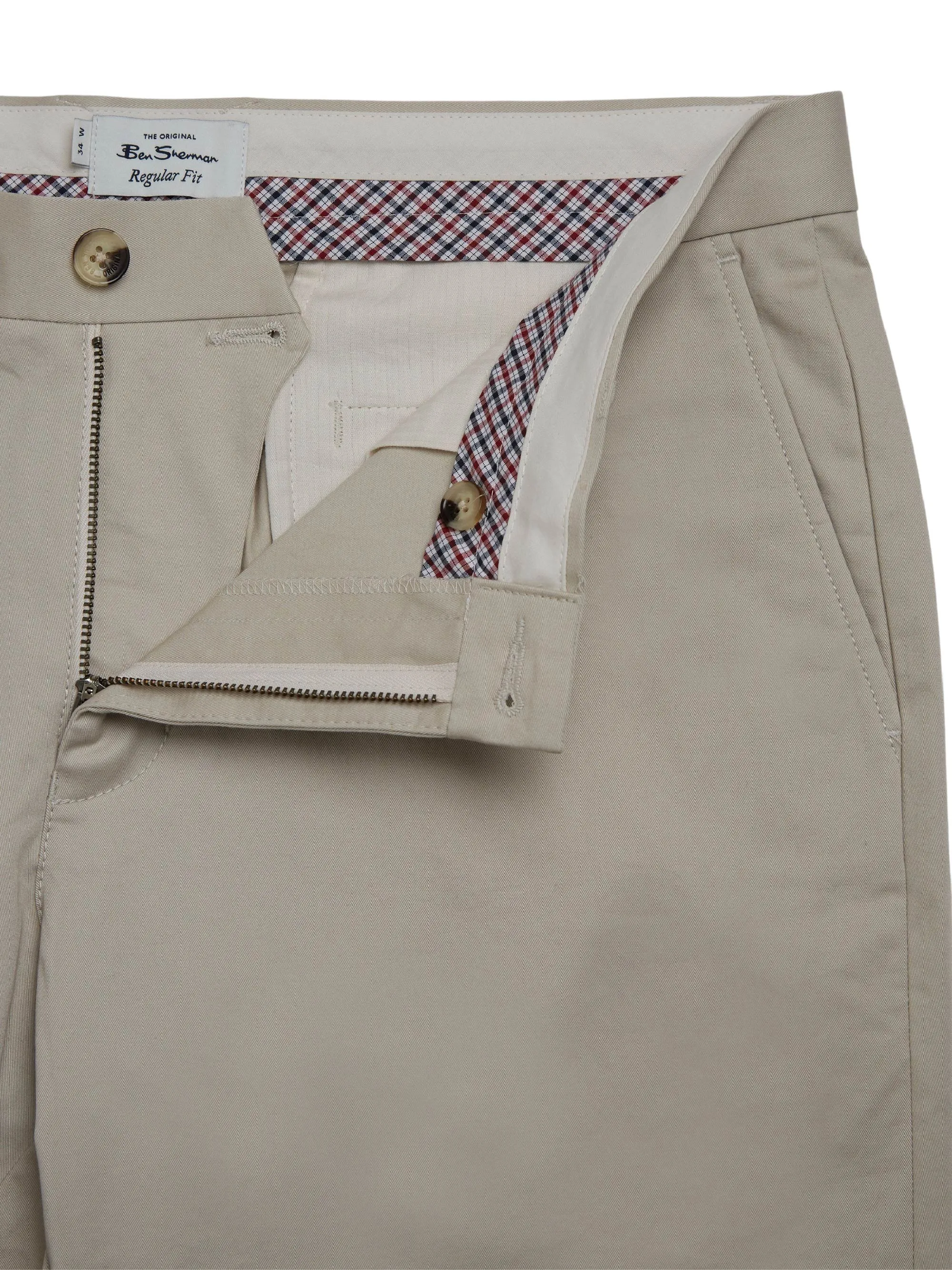 Ben Sherman Signature Slim Stretch Chino Shorts - Stone