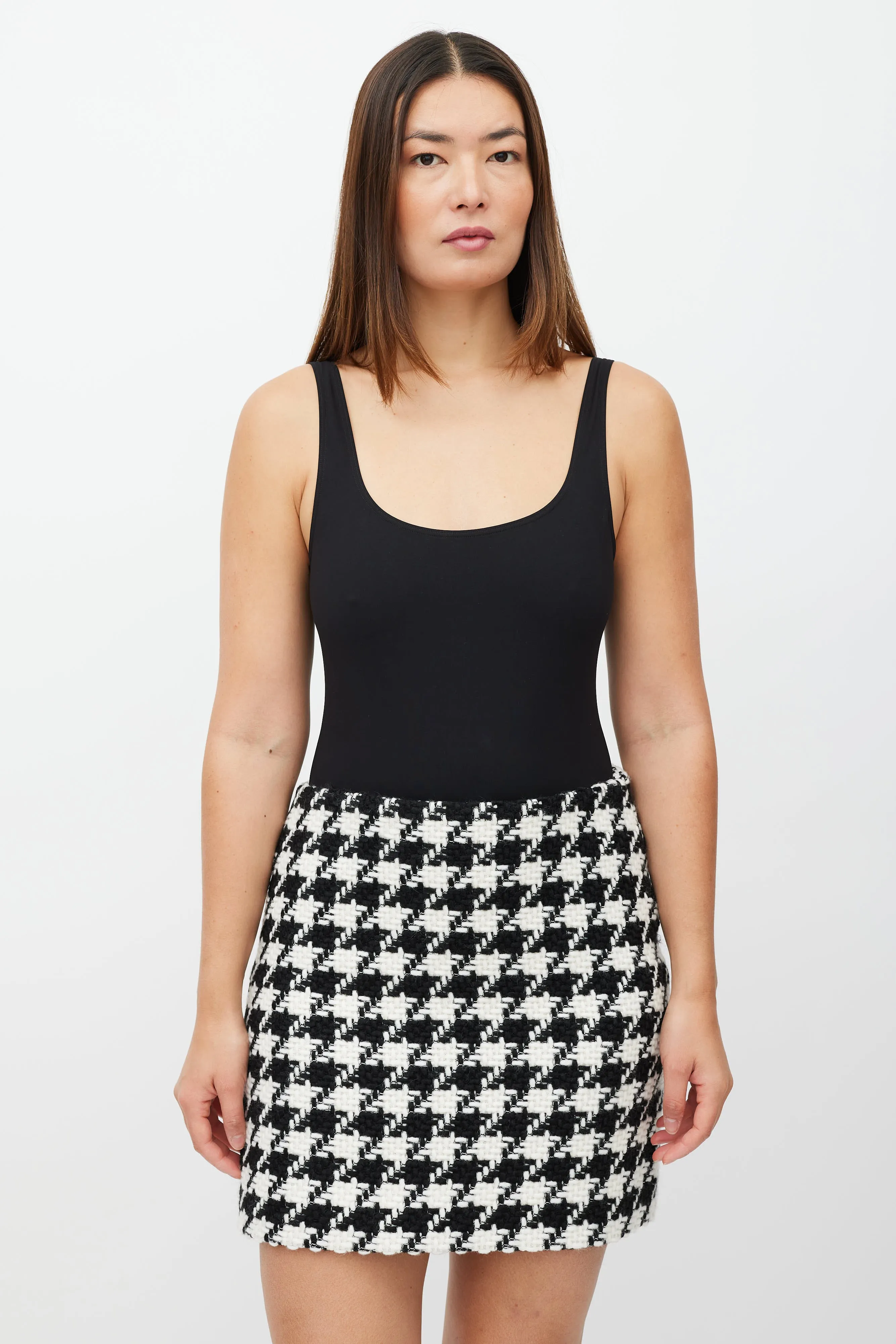 Black & White Woven Houndstooth Co-Ord Set