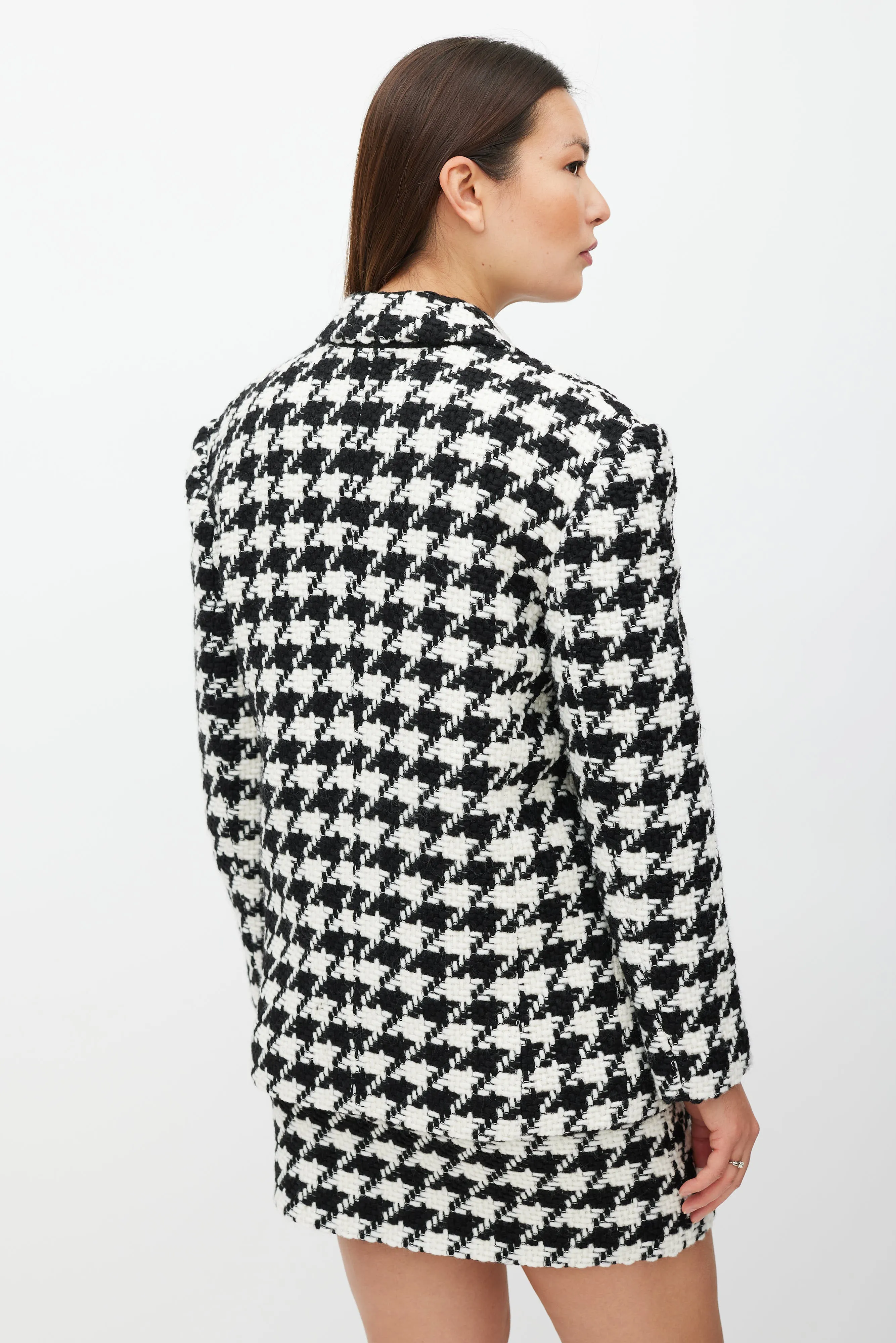 Black & White Woven Houndstooth Co-Ord Set