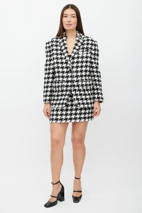 Black & White Woven Houndstooth Co-Ord Set