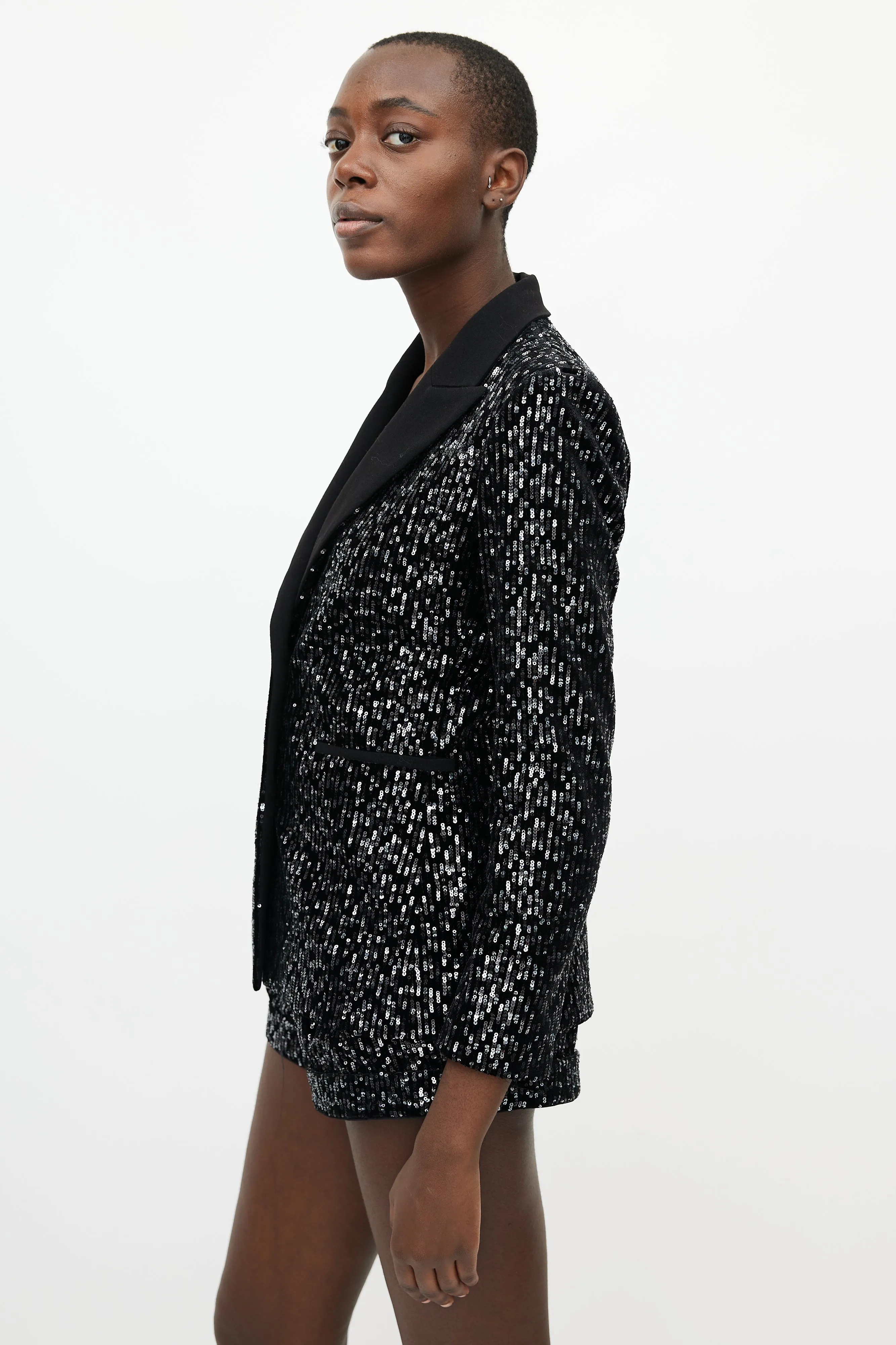 Black Velvet Sequin Co-Ord Set