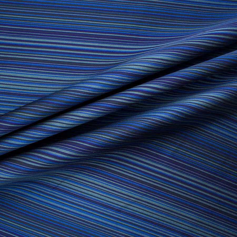 Blue & Black Striped Mikado