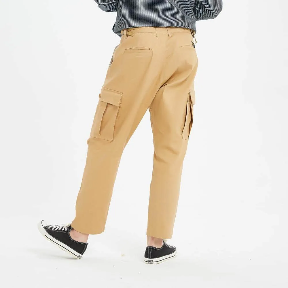 Boysnextdoor Wide Cargo Chino Pants in Khaki