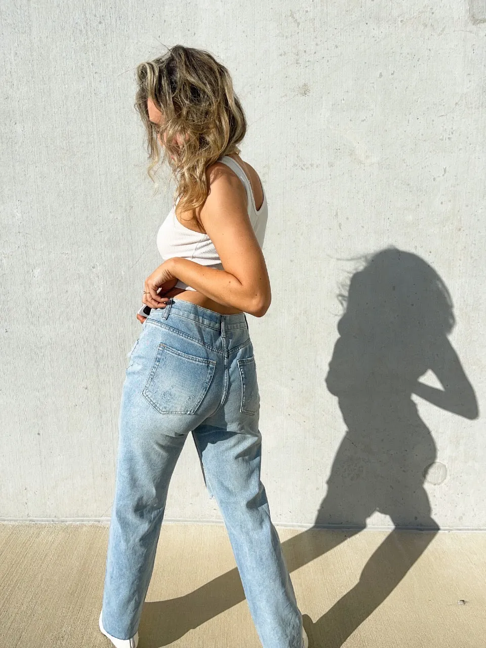 Brooklyn Light Wash Mom Jeans