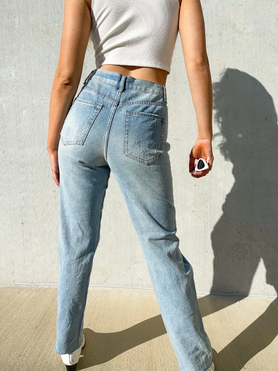 Brooklyn Light Wash Mom Jeans