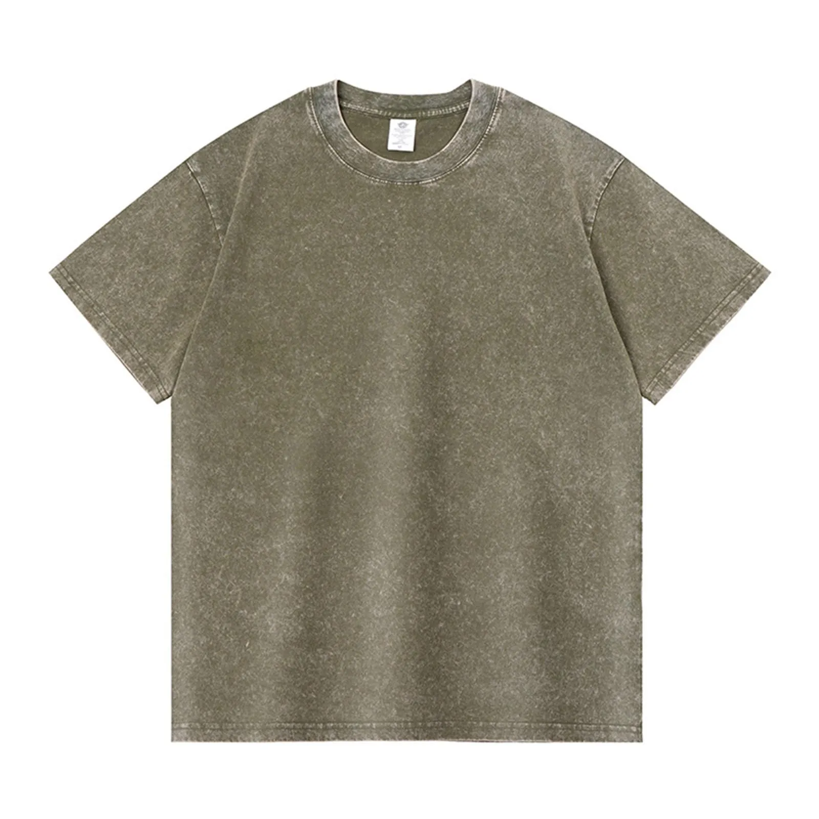 Cotton Shirt for Men Loose Fit Distressed Casual Half Sleeve T-Shirt Summer Retro Style Crewneck Pullover, Lighting Deals of Today My Order Shop The Look Baggy Style Tee(Army Green,3X-Large)