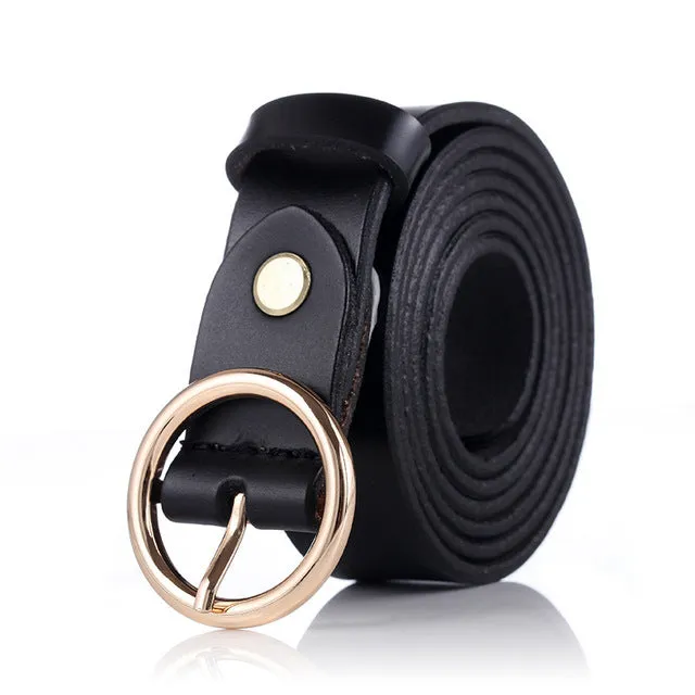 COWATHER women belts cow genuine leather good quality alloy pin buckle fashion style design cinto feminino original brand