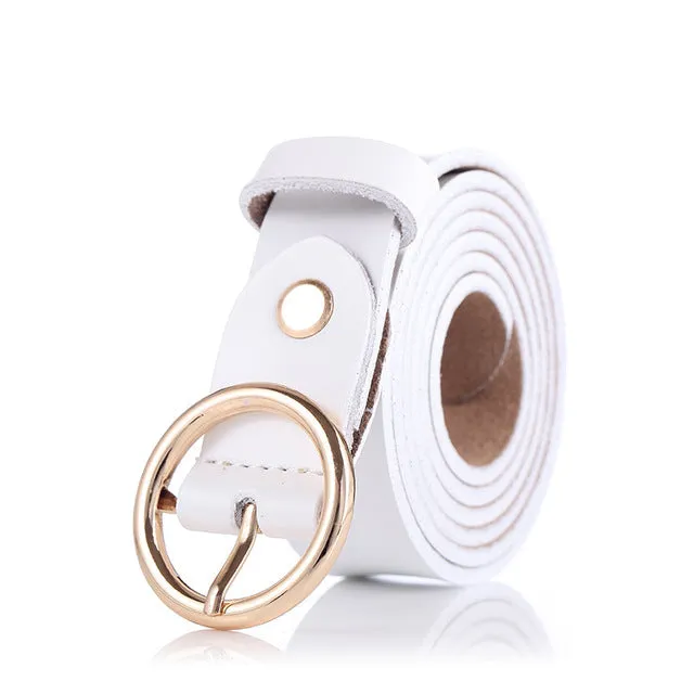 COWATHER women belts cow genuine leather good quality alloy pin buckle fashion style design cinto feminino original brand