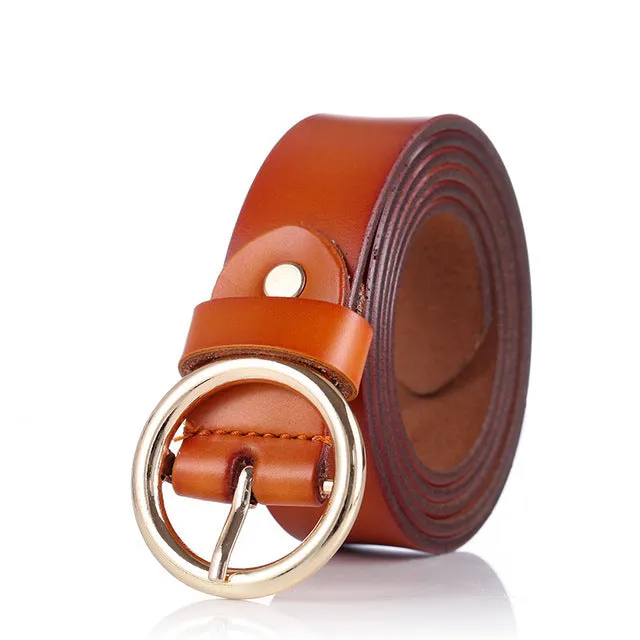 COWATHER women belts cow genuine leather good quality alloy pin buckle fashion style design cinto feminino original brand