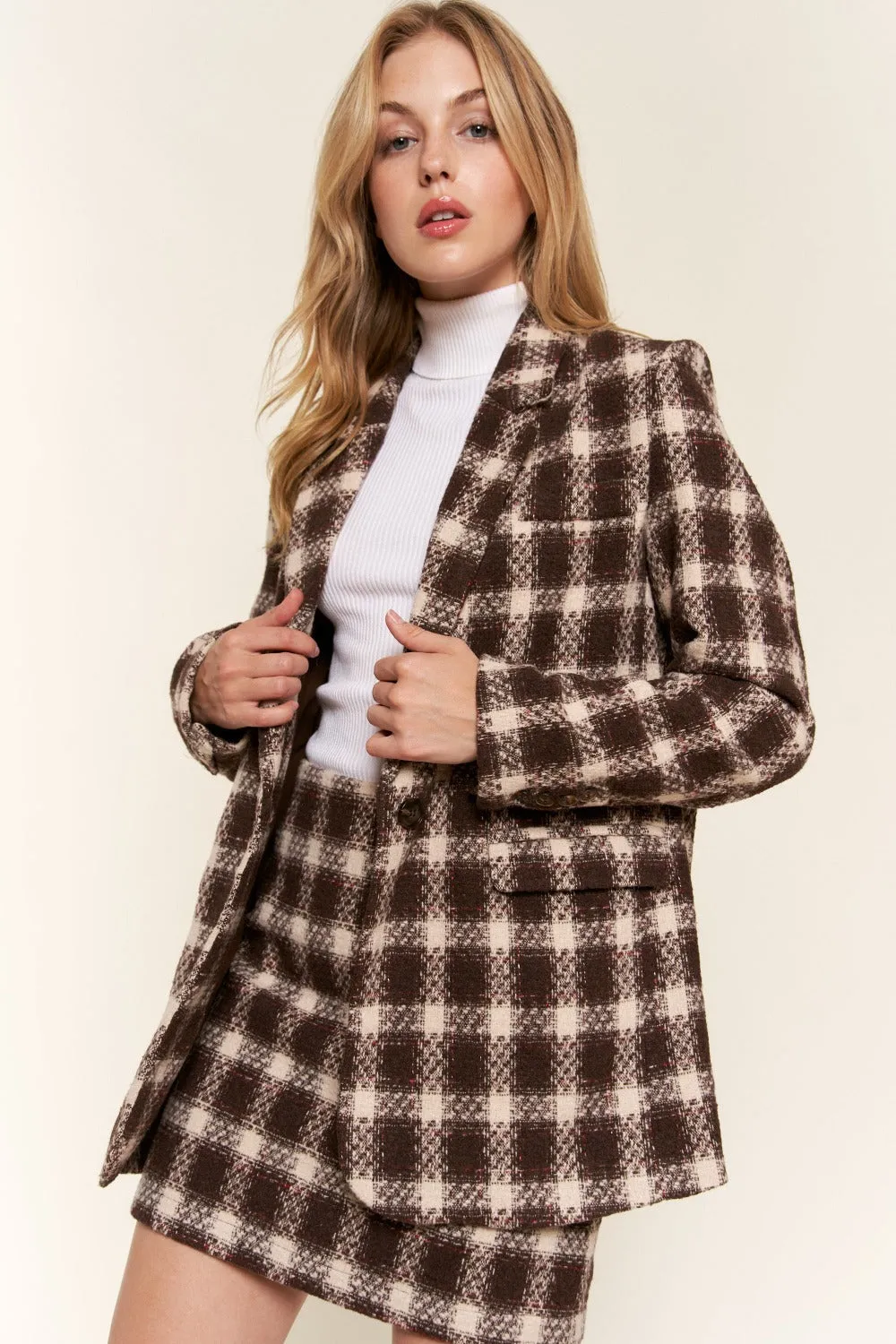 Dionne Plaid Blazer