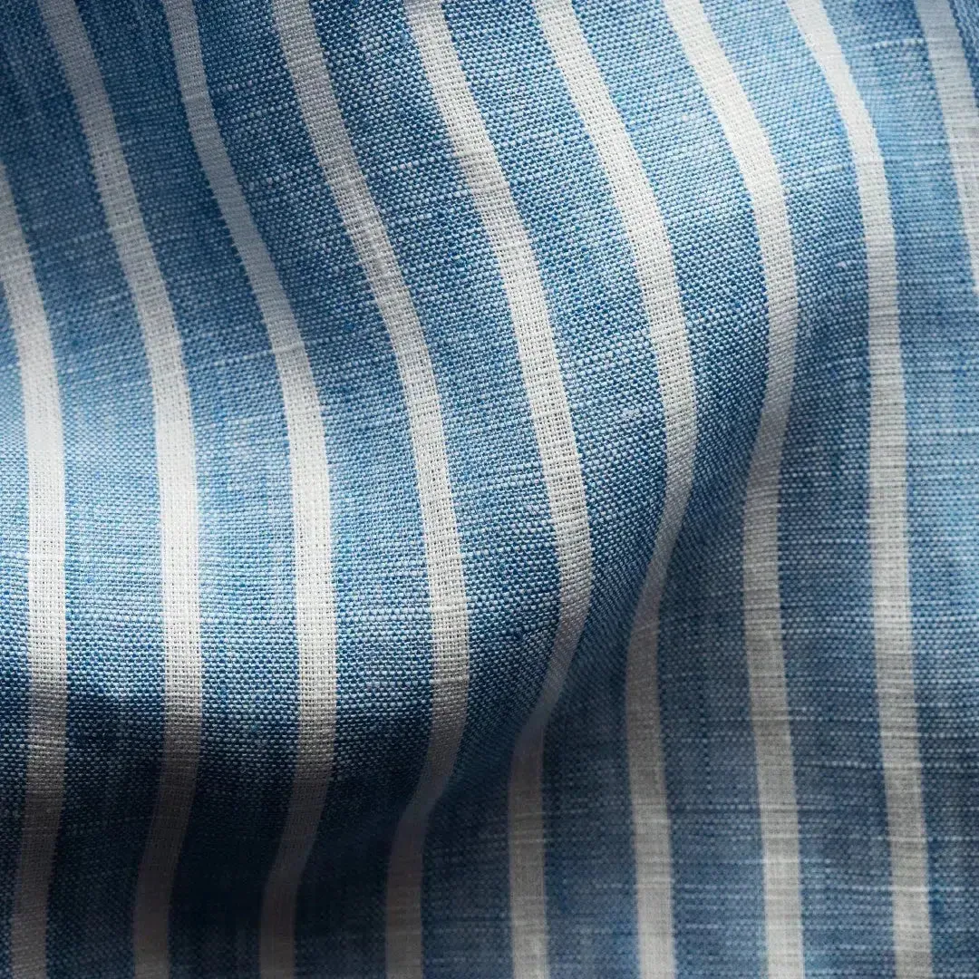 Eton Contemporary Fit Striped Shirt Light Blue