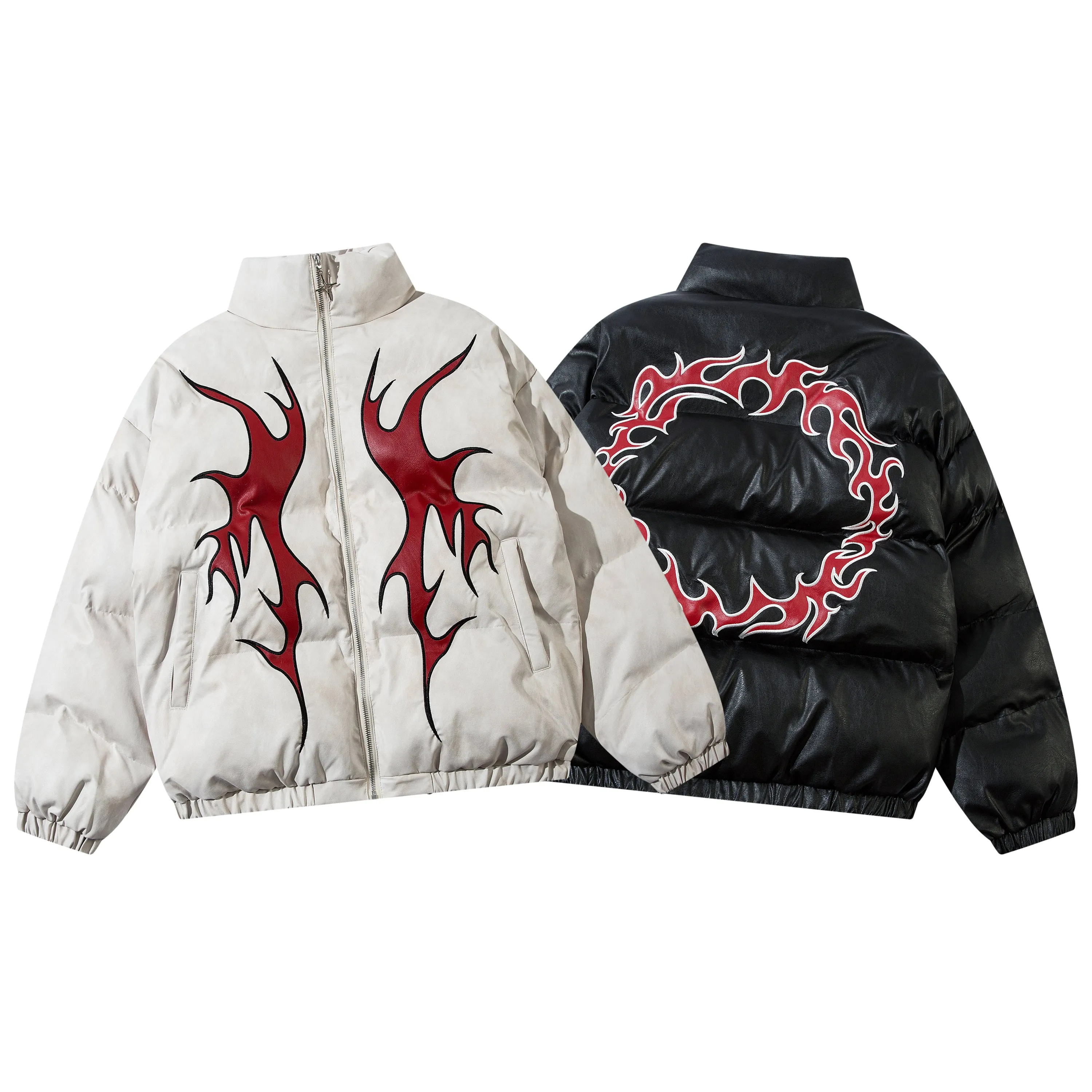 Flame Design | Shiny Graphic Puffer