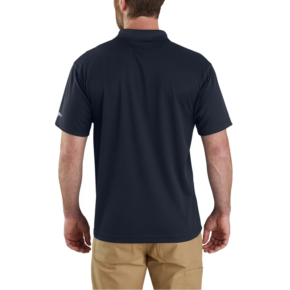Force Relaxed Fit Lightweight Short-Sleeve Pocket Polo - I26-Navy | Carhartt 106662