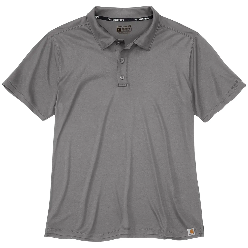 Force Sun Defender Lightweight Short-Sleeve Polo - APH-Asphalt | Carhartt 106899