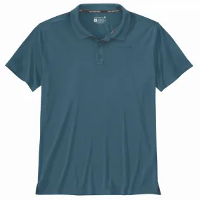 Force Sun Defender Relaxed Fit Lightweight Short-Sleeve Polo - HK9-Storm Blue Heather | Carhartt 106901