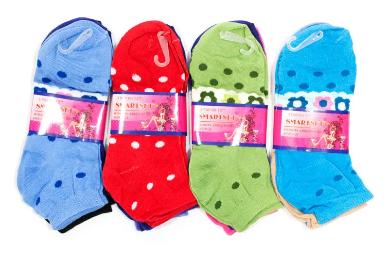 Girls Casual Ankle Socks with Flower Prints