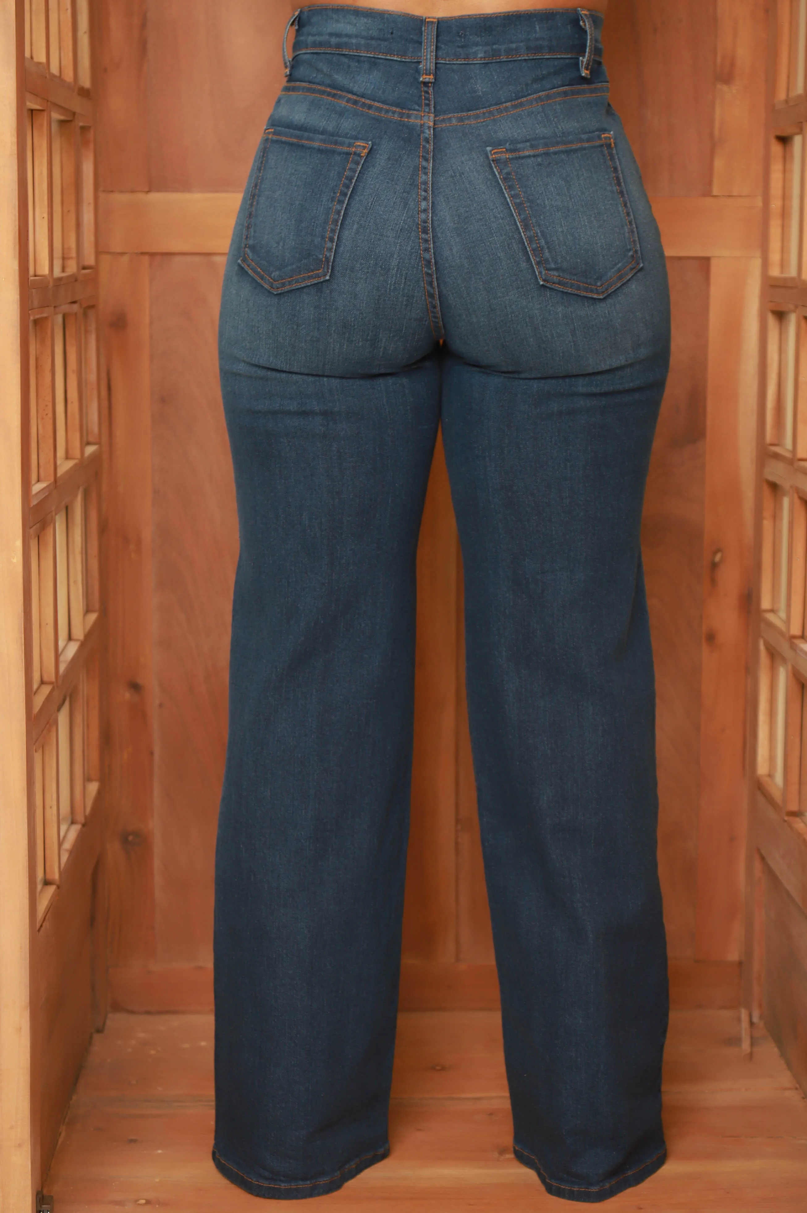 High Stakes Distressed Bootcut Jeans - Dark Wash