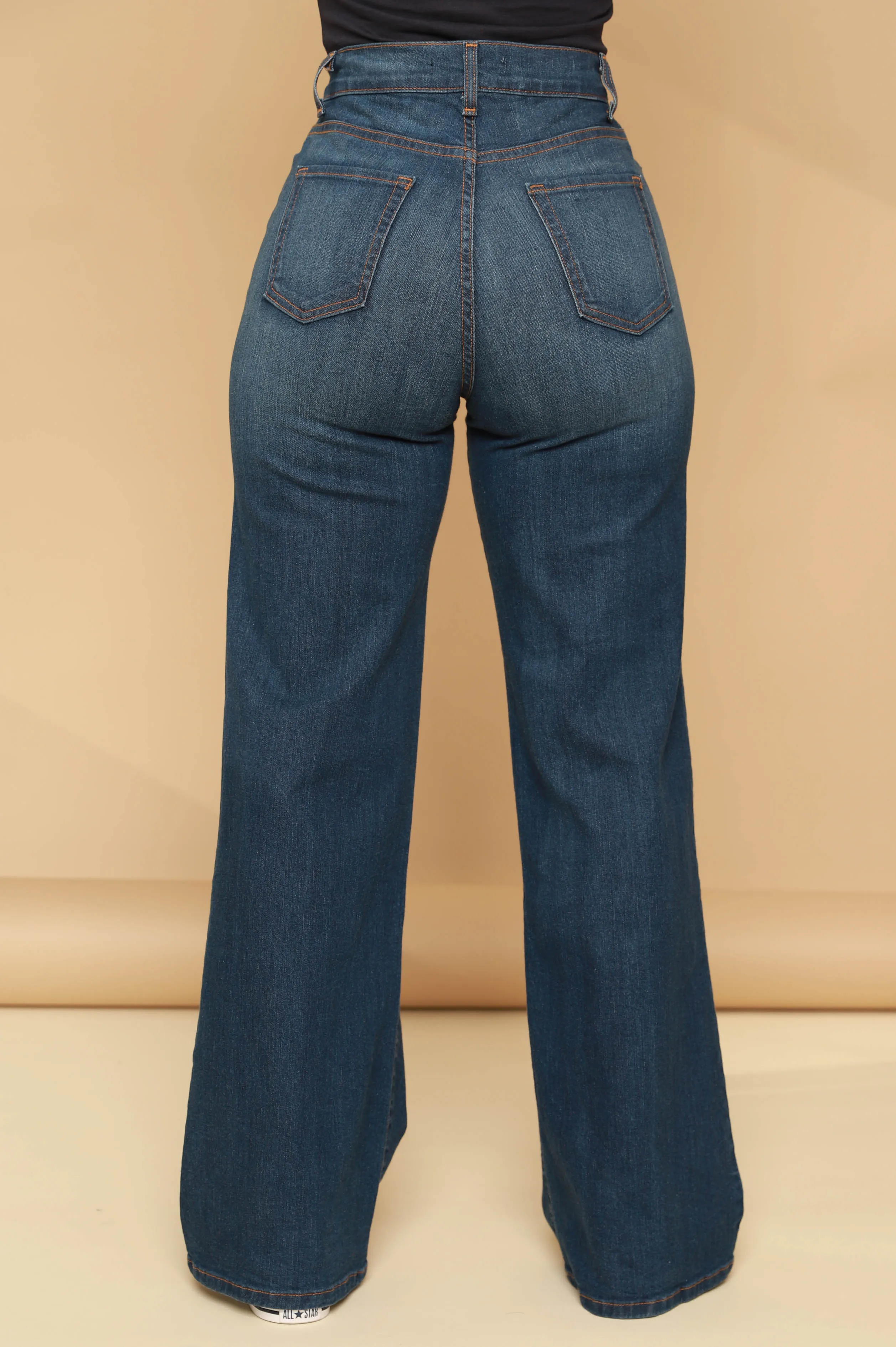 High Stakes Distressed Bootcut Jeans - Dark Wash