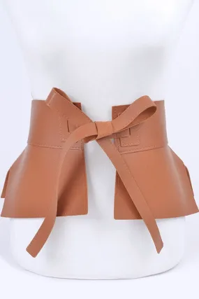 Iconic Faux Leather Skirt Tie Belt Iconic Faux Leather Skirt Tie Belt