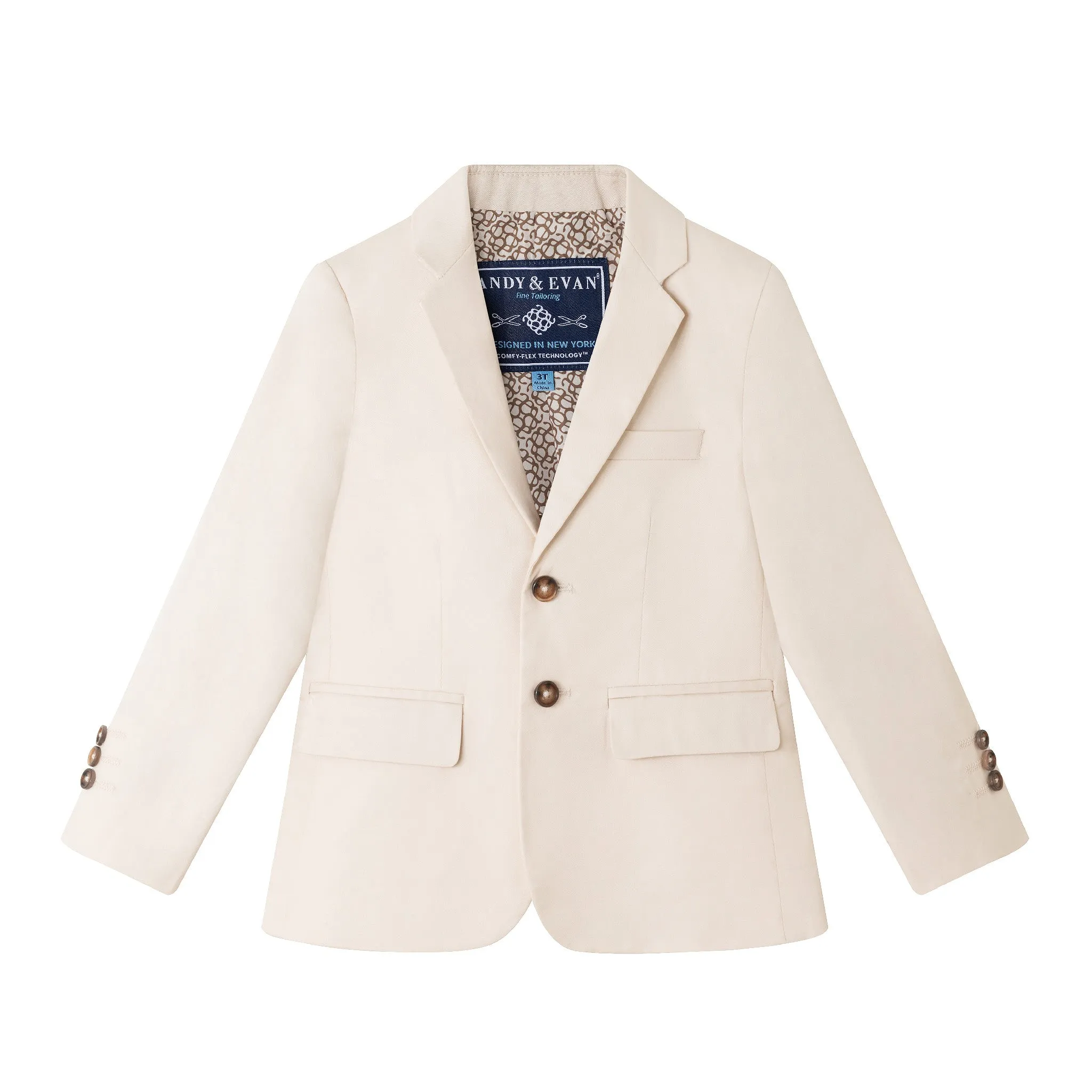 Kids (2-8) Suit Set | Stone