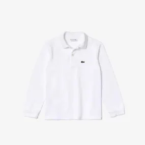 Lacoste Kid's Regular Fit Petit Pique Polo T-Shirts White PJ8915 001