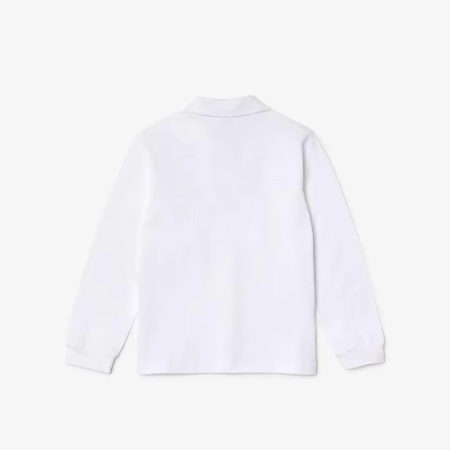 Lacoste Kid's Regular Fit Petit Pique Polo T-Shirts White PJ8915 001