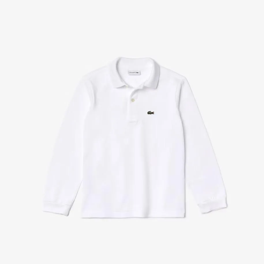 Lacoste Kid's Regular Fit Petit Pique Polo T-Shirts White PJ8915 001