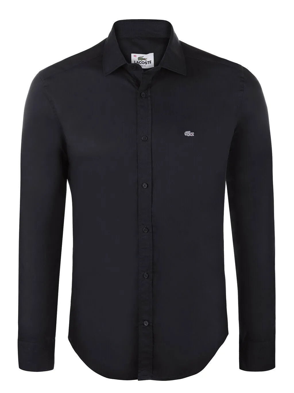 Lacoste Slim Fit Stretch Cotton Long Sleeve Poplin Shirts for Men