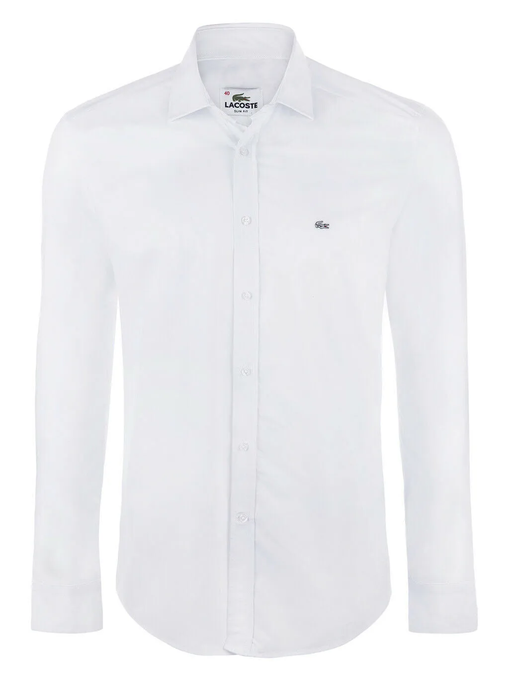 Lacoste Slim Fit Stretch Cotton Long Sleeve Poplin Shirts for Men