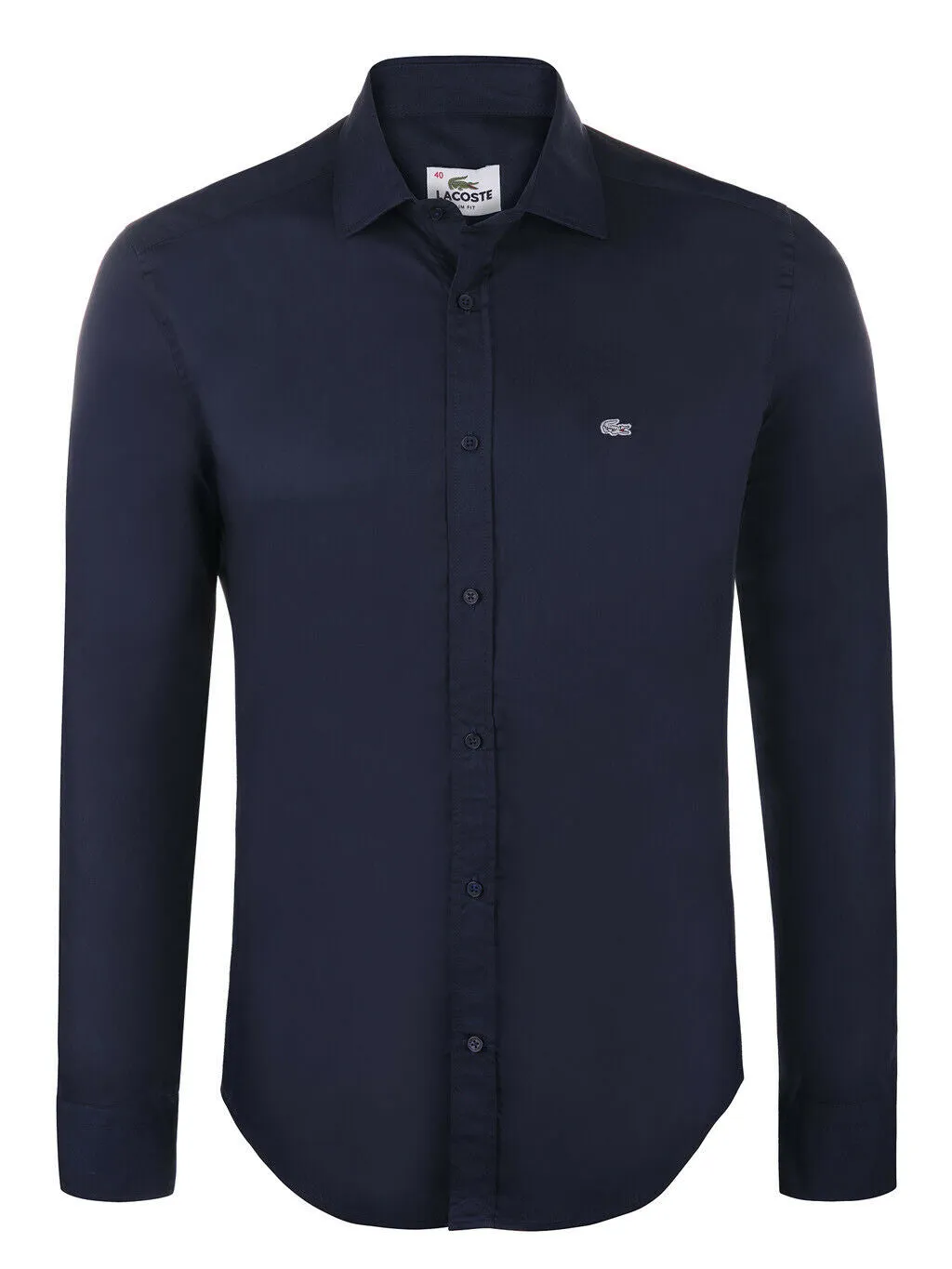 Lacoste Slim Fit Stretch Cotton Long Sleeve Poplin Shirts for Men