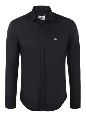 Lacoste Slim Fit Stretch Cotton Long Sleeve Poplin Shirts for Men