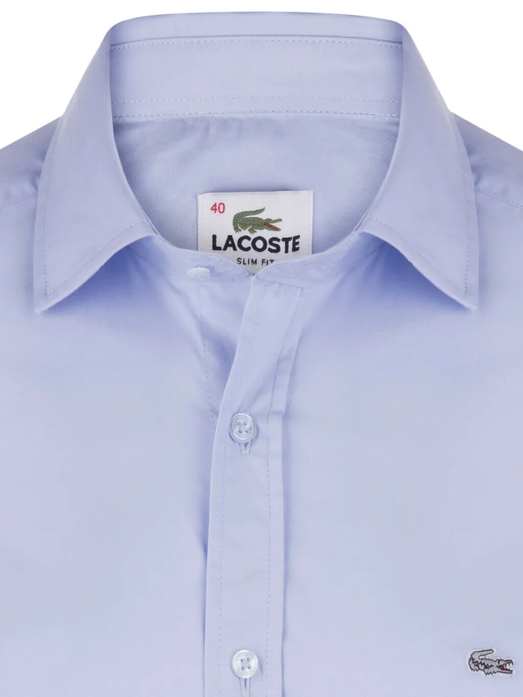 Lacoste Slim Fit Stretch Cotton Long Sleeve Poplin Shirts for Men