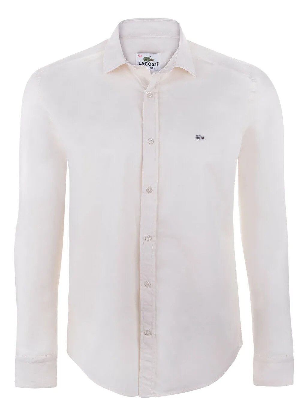 Lacoste Slim Fit Stretch Cotton Long Sleeve Poplin Shirts for Men