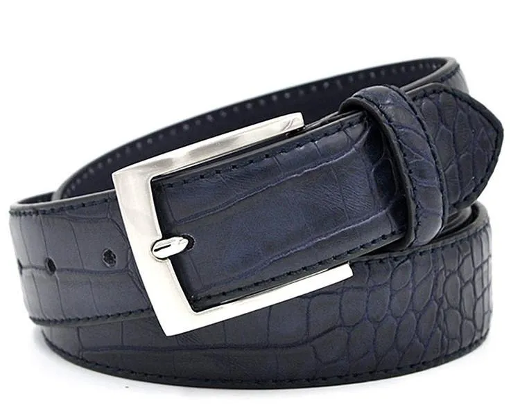 Luxury Alligator Pattern Leather Belt