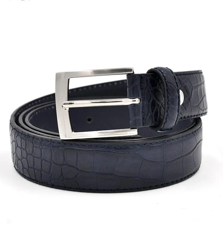 Luxury Alligator Pattern Leather Belt