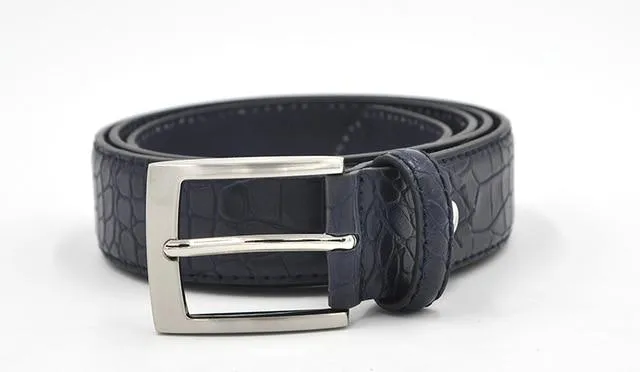 Luxury Alligator Pattern Leather Belt