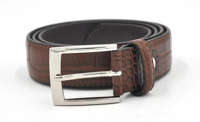 Luxury Alligator Pattern Leather Belt