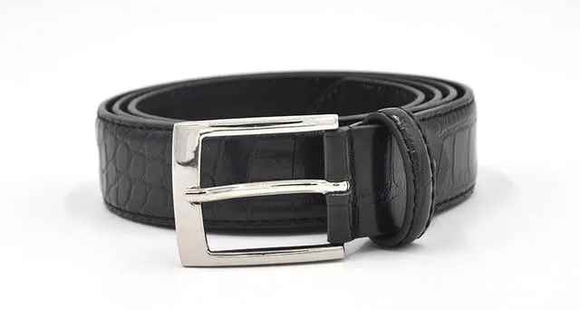 Luxury Alligator Pattern Leather Belt