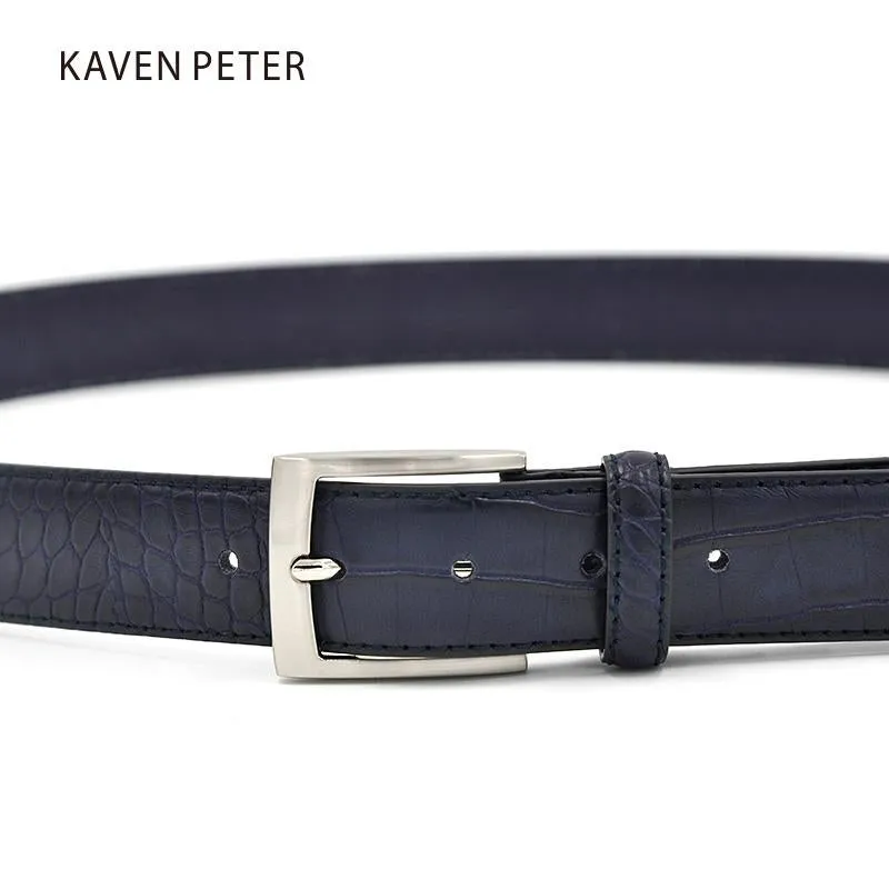 Luxury Alligator Pattern Leather Belt